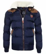 Geographical Norway Designer Herren Jacke Winterjacke Stepp Parka Schwarz Blau – Bild 1