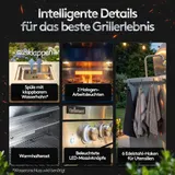 Outdoor Küche Gasgrill Edelstahl 6 Brenner 24,1 kW mit Spüle & Kühlschrank – Bild 7