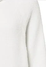 Damen Pullover weiß Plüsch Kapuze Kängurutasche Long Style Gr. 36 - 54 neu 65506 – Bild 4