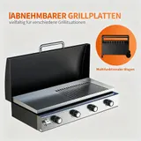 32000BTU Gasgrill Grillwagen BBQ Grill Edelstahl Grillstation 4 Brenner 2510 cm² – Bild 4