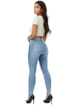 Tazzio Jeans Damen High Waist Skinny Fit Jeanshose Stretch Denim Hose – Bild 3
