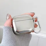 Stilvolle und waschbare galvanisierte für Airpods Hülle Silber Metall Abdeckun – Bild 2