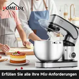 2500W Küchenmaschine 12L Edelstahl Schüssel XXL Knetmaschine Rührmaschine Timer – Bild 9