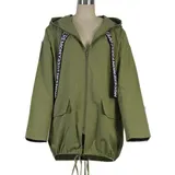 Damen Windjacke Kapuzenjacke Windbreaker Regenmantel Kapuze Jacke Hooded Top – Bild 3