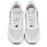 Damen Low-Top Sneaker mit Glitzer und Lochschnürung Ital-Design 6043 in Weiß – Bild 4