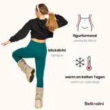 Bellivalini Damen Thermohose Mit Fußschlaufe Baumwolle Winter Gefüttert Leggings – Bild 4