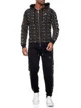 Redbridge Herren Jogginganzug Sweat Suit Set Jacke Pullover Hose Allover Premium – Bild 2