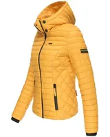 Marikoo Samtpfote Damen Jacke Steppjacke Frühling Übergangsjacke gesteppt Kapuze – Bild 6