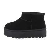 Plateaustiefeletten Damenschuhe 9376 Ital-design In Schwarz – Bild 2