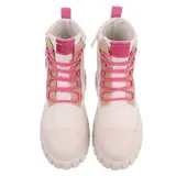 Damen High-Top Stiefeletten mit Lochschnürung Ital-Design 4190 in Beige – Bild 4