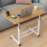 Computertisch mit Rollen Laptoptisch Höhenverstellbar Schreibtisch-Beistelltisch – Bild 10