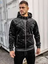 Jogginganzug Trainingsanzug Sweatshirt Laufhose Unifarben Men Herren BOLF Basic – Bild 5