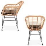 CASARIA® Balkonset 3 teilig Sitzgruppe Garten Bistroset Balkonmöbel Lounge Set – Bild 9