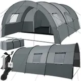 Tunnelzelt 6 Personen Familienzelt Gruppenzelt Camping Zelt Outdoor mit Vorzelt – Bild 2