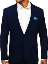 Sakko Herrensakko Sweatjacke Anzug Klassische Basic Casual Herren BOLF Unifarben – Bild 1