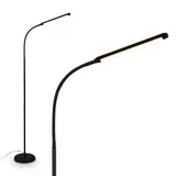 LED Stehlampe Touch Dimmbar Warmweiß Schwenkbar Leselampe 170cm Schwarz – Bild 1