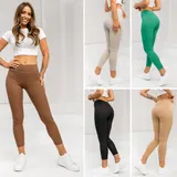 Leggings Leggins Trainingshose Hose Gerript Slim Fit Damen Mix BOLF Unifarben  – Bild 2