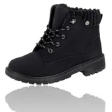 Neu Kinderschuhe Stiefeletten Boots Stiefel Winterschuhe Gefüttert Schwarz 66192 – Bild 5