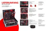 Werkzeugkoffer gefüllt mit Werkzeug Set 299 tlg. mit Trolleyfunktion mit Rollen – Bild 2