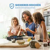 Campingkocher Outdoor Camping Gas Kocher Herd Kartuschenkocher + Koffer Schwarz – Bild 9