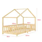 Kinderbett Treviolo 90x200 cm Holzfarben [en.casa] – Bild 3