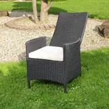 Rattanstuhl 2er Set Rattan Terrassen Sessel + verstellbarer Lehne  Gartenstuhl – Bild 3