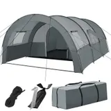 Tunnelzelt 6 Personen Familienzelt Gruppenzelt Camping Zelt Outdoor mit Vorzelt – Bild 1