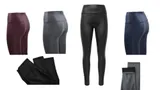 DAMEN  KUNSTLEDER LEGGINGS LEICHTES INNENFLEECE LEGGINS HOHE TAILLE HIGH WAIST – Bild 3