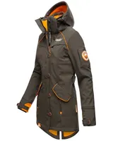 Marikoo Damen Softshell Jacke Herbst Funktionsjacke Outdoor lang Parka B921 NEU – Bild 3