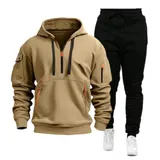 Herren Jogginganzug Trainingsanzug Sportanzug Hoodie Sporthose Hoodie Tracksuit – Bild 3