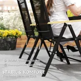 Sitzgruppe klappbar 7tlg. Balkonset 1 Tisch+6 Stühle Gartenmöbel Sitzgarnitur – Bild 7