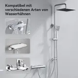 Edelstahl Duschset Duschsystem Duscharmatur Regendusche Handbrause Duschbrause – Bild 4