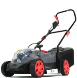 Akku Rasenmäher 2x20V Li-Ion Akkumäher 360mm Elek Rasenmäher 56765 Ladegerät – Bild 2