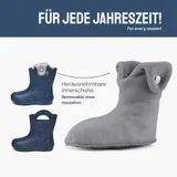 LADEHEID Gummistiefel Kinder Gefütterte Jungen Mädchen Thermo Regenschuhe 22-35 – Bild 3