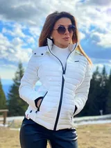 Marikoo Samtpfote Damen Jacke Steppjacke Frühling Übergangsjacke gesteppt Kapuze – Bild 7