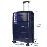 XL Koffer Reisekoffer Travel Hartschalenkoffer Reisen Rosa 48x75x28 cm 100 L – Bild 1