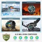 Blackview Für Xiaomi Android Smartwatch Herren Taktisch Militär Bluetooth Anrufe – Bild 6