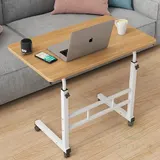 Computertisch mit Rollen Laptoptisch Höhenverstellbar Schreibtisch-Beistelltisch – Bild 2