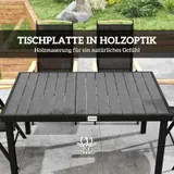 Sitzgruppe klappbar 7tlg. Balkonset 1 Tisch+6 Stühle Gartenmöbel Sitzgarnitur – Bild 8