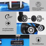 Reisekoffer Hartschalenkoffer Koffer Trolley M L XL mit 4 Rollen Schloss Case – Bild 4