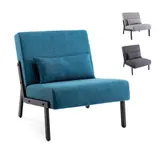 Loungesessel Sessel mit Kissen Stoffsofa Einzelsofa Wohnzimmersofa Gepolstert – Bild 15