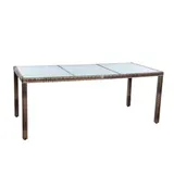 Polyrattan Sitzgruppe Gartenmöbel Set f. 8 Personen Rattan Gartenset Beige-Braun – Bild 2