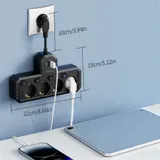 Steckdosenleiste 4-Fach 4 USB Mehrfachsteckdose mit Flachstecker und Schalter – Bild 10