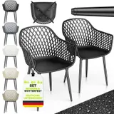 tillvex® Gartenstühle Wetterfest Gartensessel Set Gartenstuhl Gartenmöbel Balkon – Bild 9