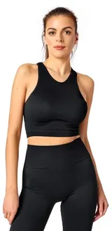 Bellivalini Sport Oberteile Damen Crop Top Geripptes Shirt Gym Yoga XS-XXL – Bild 1