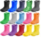 LADEHEID Gefütterte Gummistiefel Kinder Thermo Rutschfest Federleicht EVA 22-35 – Bild 8