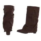 Damen Stiefel mit Reißverschluss und Reißverschluss Ital-Design 9586 in Braun – Bild 5