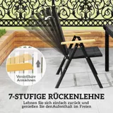 Sitzgruppe klappbar 7tlg. Balkonset 1 Tisch+6 Stühle Gartenmöbel Sitzgarnitur – Bild 5