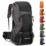 50L Rucksack Wasserdicht Wanderrucksack Reise Sport Trekkingrucksack Regenhülle – Bild 12