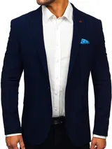 Sakko Herrensakko Sweatjacke Anzug Klassische Basic Casual Herren BOLF Unifarben – Bild 3